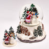 Snow Globe SNOWMAN WITH GIRL IN RED COAT