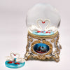 Snow Globe CLASIC ANTIQUE WHITE SWANS IN LOVE 120 mm