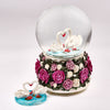 Snow Globe COLORFUL ROSES SWANS IN LOVE 120 mm